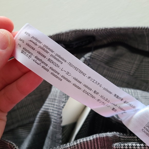 Zara gray plaid straight ankle pants - Picture 9 of 9